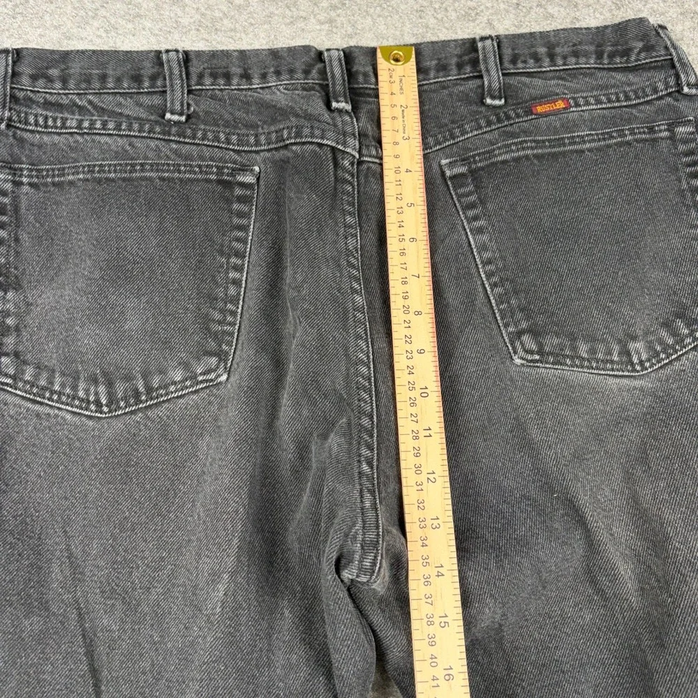 Rustler Jeans Mens 38x29 Black Denim Faded Straight Leg Workwear‎ Regular Fit